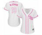 Women's Tampa Bay Rays #19 Dustin McGowan Authentic White Fashion Cool Base Baseball Jersey