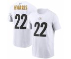 Pittsburgh Steelers #22 Najee Harris 2021 White Football Draft First Round Pick Player Name & Number Football T-Shirt