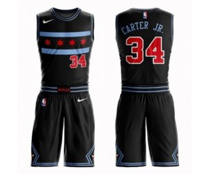 Chicago Bulls #34 Wendell Carter Jr. Authentic Black Basketball Suit Jersey - City Edition