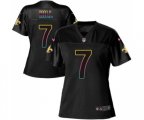 Women New Orleans Saints #7 Taysom Hill Game Black Fashion Football Jersey