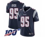 New England Patriots #95 Derek Rivers Navy Blue Team Color Vapor Untouchable Limited Player 100th Season Football Jersey
