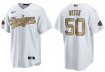 Los Angeles Dodgers #50 Mookie Betts White 2022 All-Star Cool Base Stitched Baseball Jersey