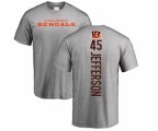 Cincinnati Bengals #45 Malik Jefferson Ash Backer T-Shirt