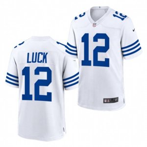 Indianapolis Colts Retired Player #12 Andrew Luck Nike White Alternate Retro Vapor Limited Jersey