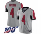 Atlanta Falcons #4 Giorgio Tavecchio Limited Silver Inverted Legend 100th Season Football Jersey