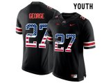 2016 US Flag Fashion Youth Ohio State Buckeyes Eddie George #27 College Football Limited Jersey - Blackout