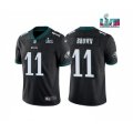 Philadelphia Eagles #11 A.J. Brown Black Super Bowl LVII Patch Vapor Untouchable Limited Stitched Jersey