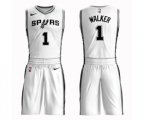 San Antonio Spurs #1 Lonnie Walker Swingman White Basketball Suit Jersey - Association Edition