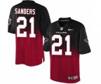 Atlanta Falcons #21 Deion Sanders Elite Black Red Fadeaway Football Jersey