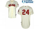 Cleveland Indians #24 Manny Ramirez Authentic Cream Alternate 2 Cool Base MLB Jersey