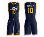 Utah Jazz #10 Mike Conley Authentic Navy Blue Basketball Suit Jersey - Icon Edition