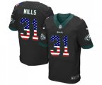 Philadelphia Eagles #31 Jalen Mills Elite Black Alternate USA Flag Fashion Football Jersey