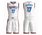 Oklahoma City Thunder #17 Dennis Schroder Swingman White Basketball Suit Jersey - Association Edition