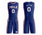 Philadelphia 76ers #0 Justin Patton Swingman Blue Basketball Suit Jersey - Icon Edition
