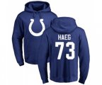 Indianapolis Colts #73 Joe Haeg Royal Blue Name & Number Logo Pullover Hoodie