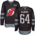 New Jersey Devils #64 Joseph Blandisi Authentic Black 1917-2017 100th Anniversary NHL Jersey