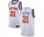 New York Knicks #21 Damyean Dotson Swingman White Basketball Jersey - Association Edition