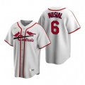 Nike St. Louis Cardinals #6 Stan Musial White Cooperstown Collection Home Stitched Baseball Jersey