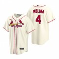 Nike St. Louis Cardinals #4 Yadier Molina Cream Alternate Stitched Baseball Jersey