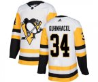 Adidas Pittsburgh Penguins #34 Tom Kuhnhackl Authentic White Away NHL Jersey