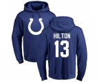 Indianapolis Colts #13 T.Y. Hilton Royal Blue Name & Number Logo Pullover Hoodie