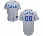 Customized Chicago cubs jerseys grey cool base baseball