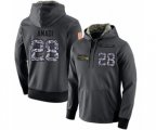 Seattle Seahawks #28 Ugo Amadi Stitched Black Anthracite Salute to Service Player Performance Hoodie
