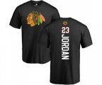 Chicago Blackhawks #23 Michael Jordan Black Backer T-Shirt