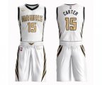 Atlanta Hawks #15 Vince Carter Authentic White Basketball Suit Jersey - City Edition