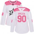 Women's Dallas Stars #90 Jason Spezza Authentic White Pink Fashion NHL Jersey