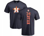 Houston Astros #34 Nolan Ryan Navy Blue Backer T-Shirt