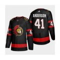 Ottawa Senators #41 Craig Anderson Black 2020-21 Authentic Player Away Stitched Hockey Jersey