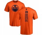 Edmonton Oilers #28 Kyle Brodziak Orange One Color Backer T-Shirt