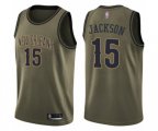 New Orleans Pelicans #15 Frank Jackson Swingman Green Salute to Service Basketball Jersey