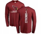 Arizona Cardinals #5 Zane Gonzalez Maroon Backer Long Sleeve T-Shirt
