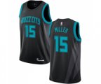 Charlotte Hornets #15 Percy Miller Authentic Black Basketball Jersey - 2018-19 City Edition