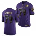 Baltimore Ravens #79 Ronnie Stanley Nike Purple 25th Anniversary Speed Machine Golden Limited Jersey