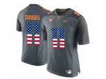 2016 US Flag Fashion 2016 Tennessee Volunteers Joshua Dobbs #11 College Football Limited Jersey - Grey