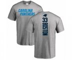 Carolina Panthers #33 Tre Boston Ash Backer T-Shirt