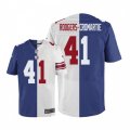 New York Giants #41 Dominique Rodgers-Cromartie Elite Blue White Split Fashion NFL Jersey