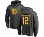 Pittsburgh Steelers #12 Terry Bradshaw Ash One Color Pullover Hoodie