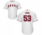 Los Angeles Angels of Anaheim #53 Trevor Cahill Replica White Home Cool Base Baseball Jersey