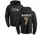 Baltimore Ravens #7 Trace McSorley Black Name & Number Logo Pullover Hoodie