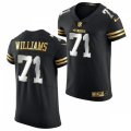 San Francisco 49ers #71 Trent Williams 2021 Nike Black Golden Edition Vapor Limited Jersey