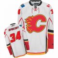 Calgary Flames #34 Miikka Kiprusoff Authentic White Away NHL Jersey