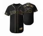 2019 Golden Edition Boston Red Sox Black #28 J.D. Martinez Flex Base Jersey