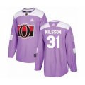 Ottawa Senators #31 Anders Nilsson Authentic Purple Fights Cancer Practice Hockey Jersey