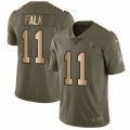 Tennessee Titans #11 Luke Falk Limited Olive Gold 2017 Salute to Service NFL Jersey