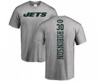 New York Jets #30 Rashard Robinson Ash Backer T-Shirt