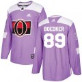 Ottawa Senators #89 Mikkel Boedker Authentic Purple Fights Cancer Practice NHL Jersey